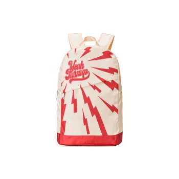 TURN UP Polyester Backpack Large Size Unisex Beige