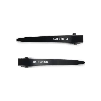Balenciaga Brass Hair Clips Women's Black