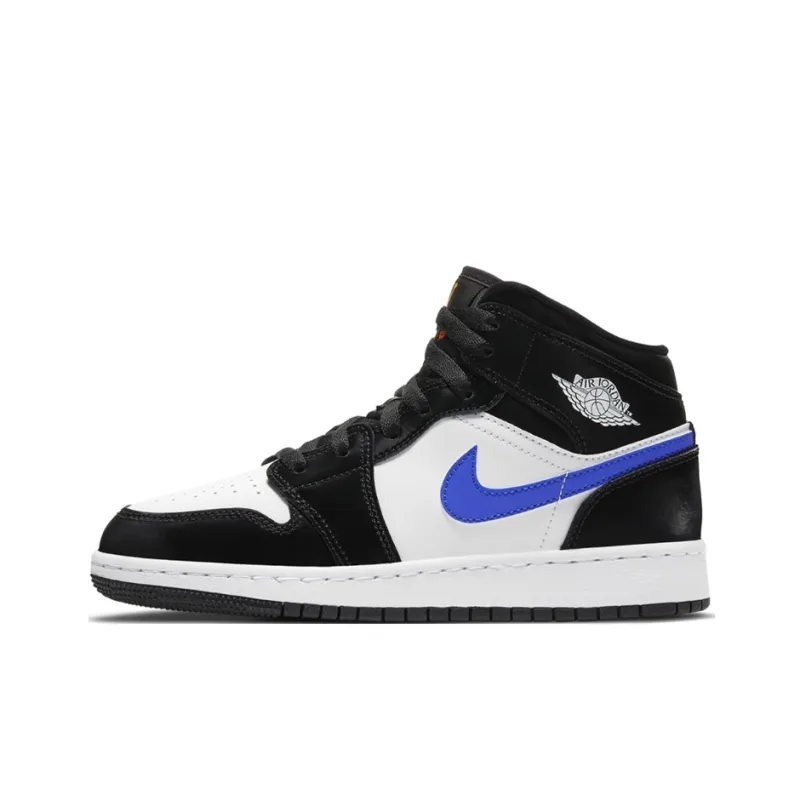 Jordan 1 Mid Black Racer Blue White GS-0