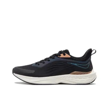 361° FlyFish Cushioning, Wear Resistant Low Top Running Shoes Men's Black White