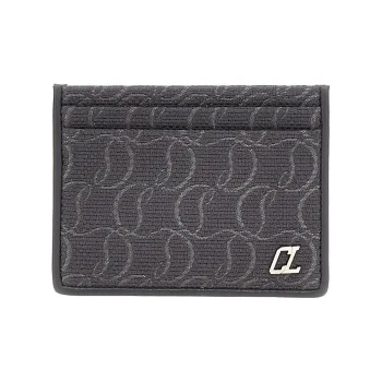 Christian Louboutin Kios Jacquard Monogram Card Holder
