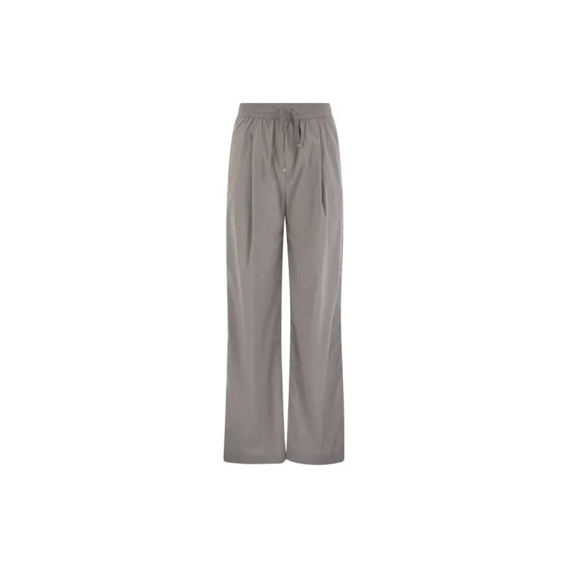 HERNO Drawstring Wide Leg Trousers-3
