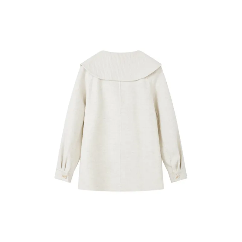 Yu Qianwen Coats Women's Beige-1