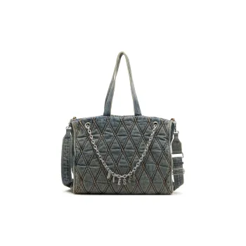 DIESEL Denim Tote Bag, Shopping Bag, Shoulder Bag, Crossbody Bag, Handbag Women's Blue