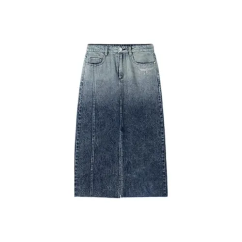 Boy London Denim Long Skirts Women's Blue