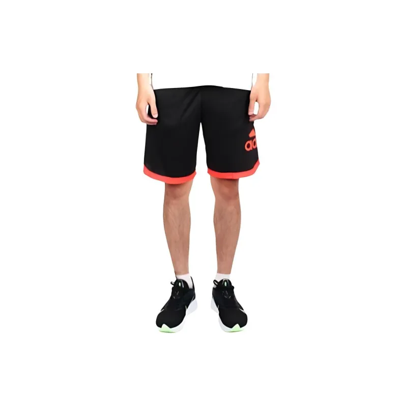 Adidas Casual Shorts Men's Black Neon Orange-1
