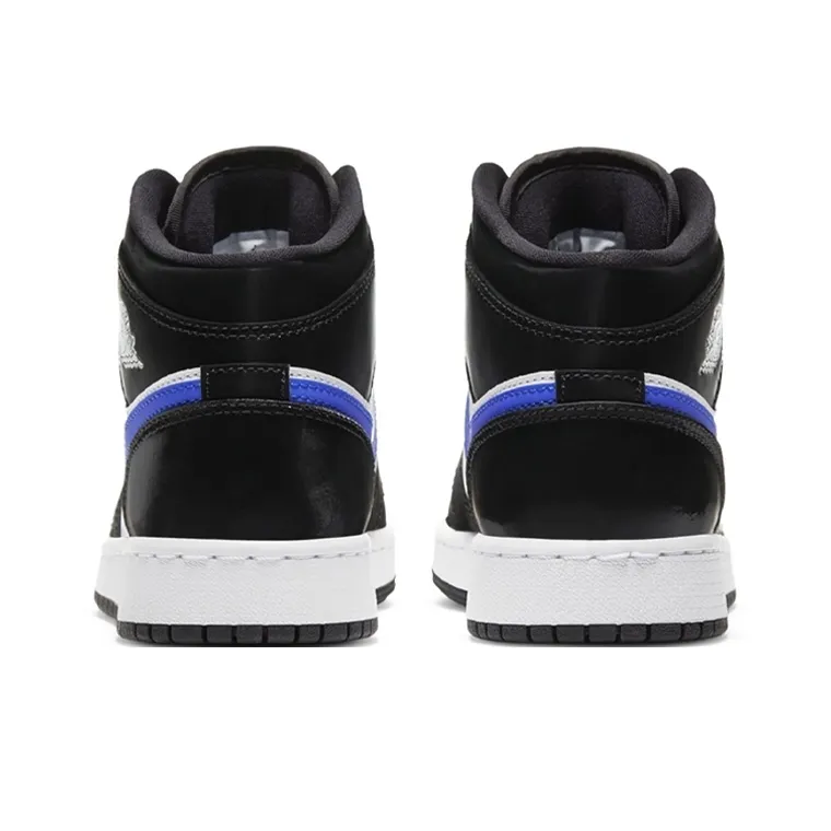 Jordan 1 Mid Black Racer Blue White GS-5
