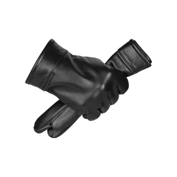 PIERRE CARDIN Sheepskin Gloves Men's Black