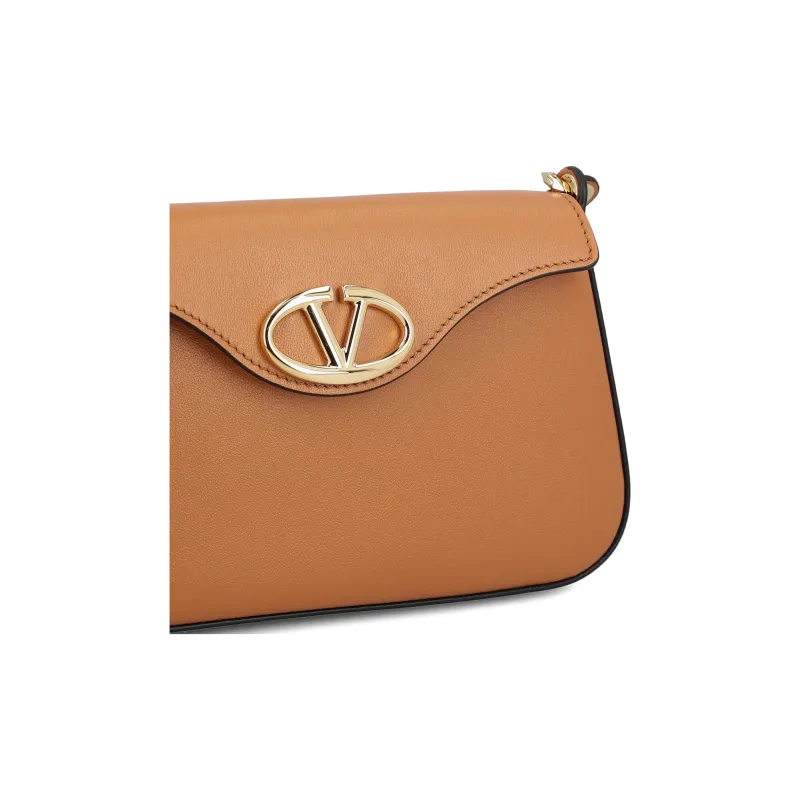 Valentino Logo Plaque Foldover Top Shoulder Bag-3