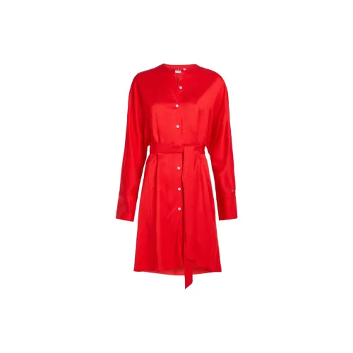 Tommy Hilfiger Long-Sleeved Dresses Women's Red