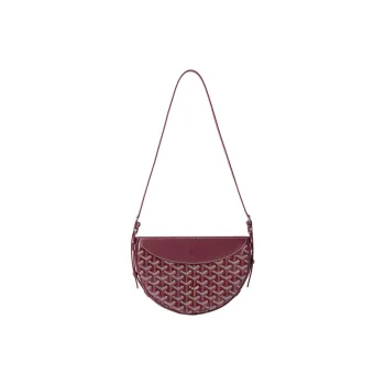 GOYARD Canvas With Calfskin Swift Bag Shoulder Bags Unisex Burgundy