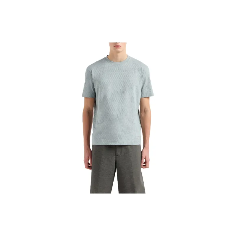 ARMANI EXCHANGE 3D effect Asv Embossed Jacquard Jersey T shirt-1