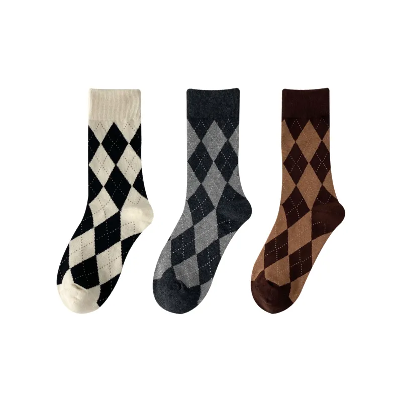 XXLLG Mid Calf Socks Women's 3 Pack Mixed Color-0