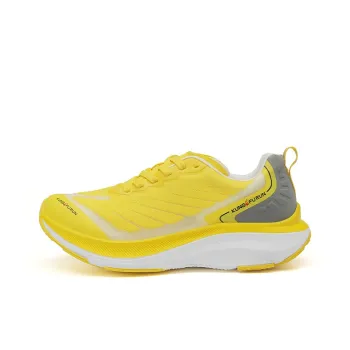 Kung Fu Run Cushioning, Slip Resistant, And Abrasion Resistant Low Top Running Shoes Unisex Yellow White