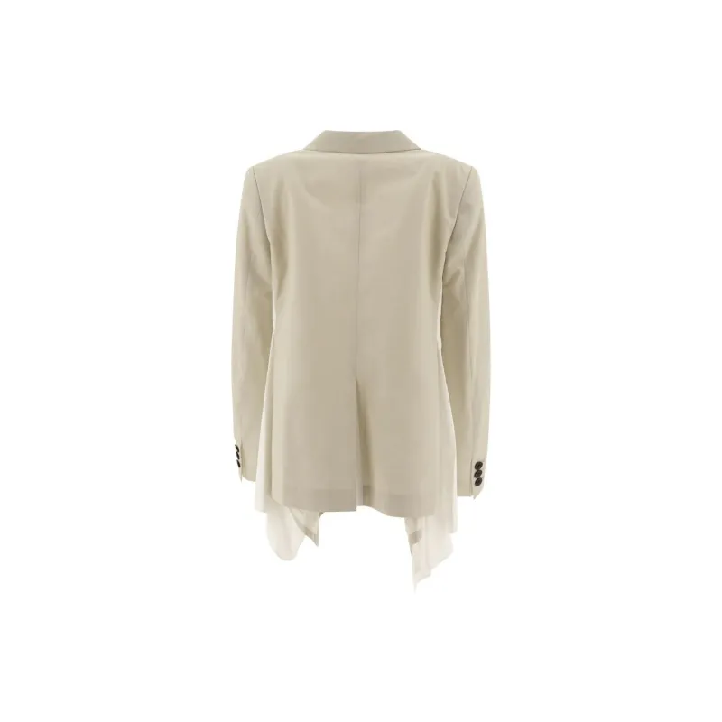 Sacai Suiting Poplin Jacket 'Ecru'-1