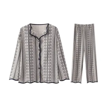 Lan Miao Pajama Set Women's Brown