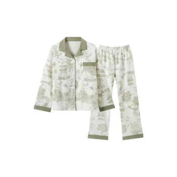 OUSHIBO Pajama Set Women's Light Green