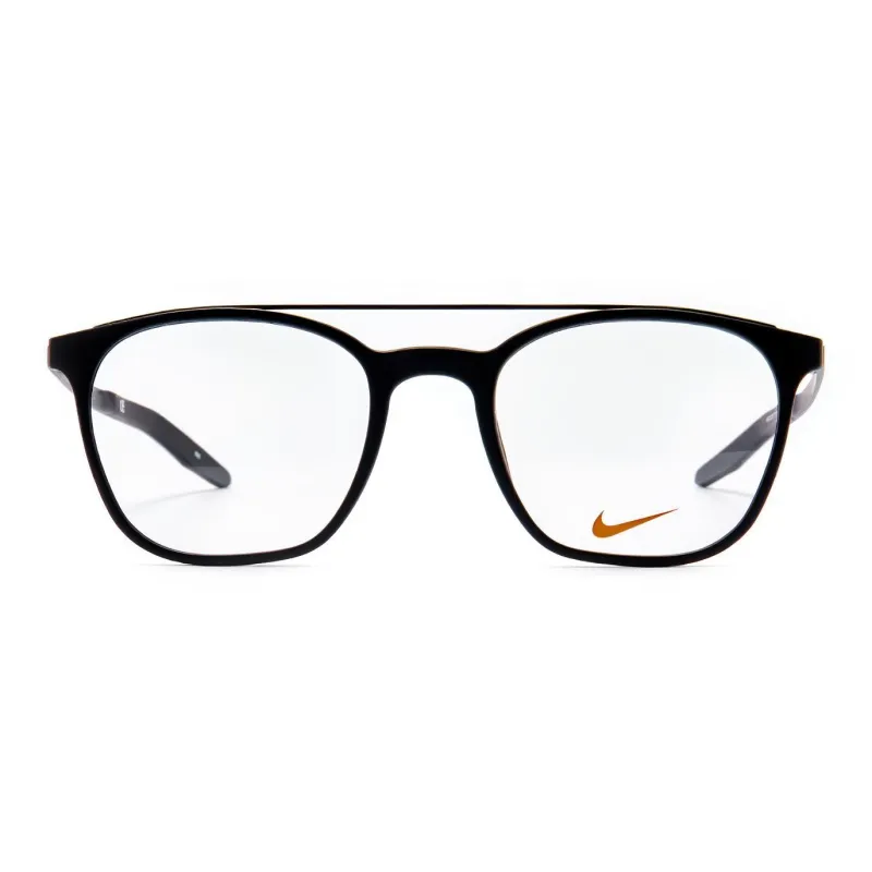 Nike Square Eyeglass Frames Unisex Black-1