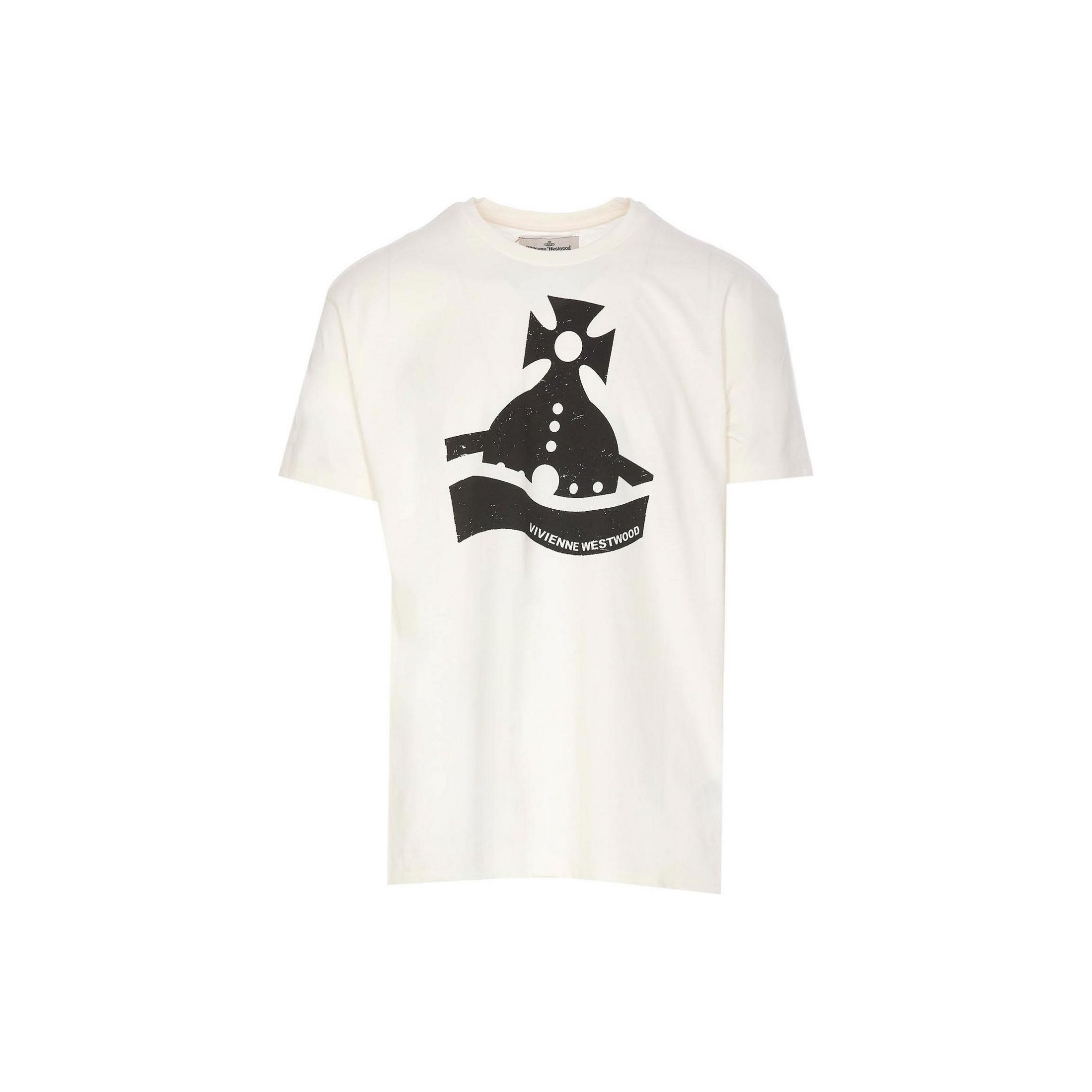 関税込【Vivienne Westwood】Sunken Orb Print Crew Neck TShirt Black Sunken Orb Classic T-shirt by Vivienne Westwood on Sale