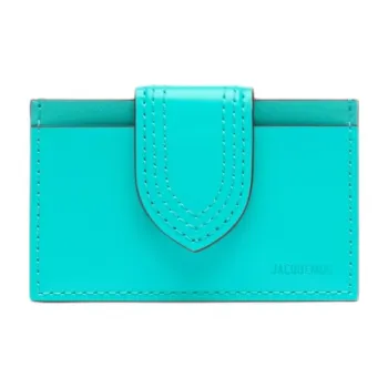 Jacquemus Cow Leather Wallet, Card Holder Women's Turquoise