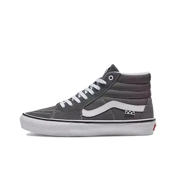 Vans SK8 HI Anti Slip Wear Resistant Mid Top Skateboard Shoes Unisex Gray