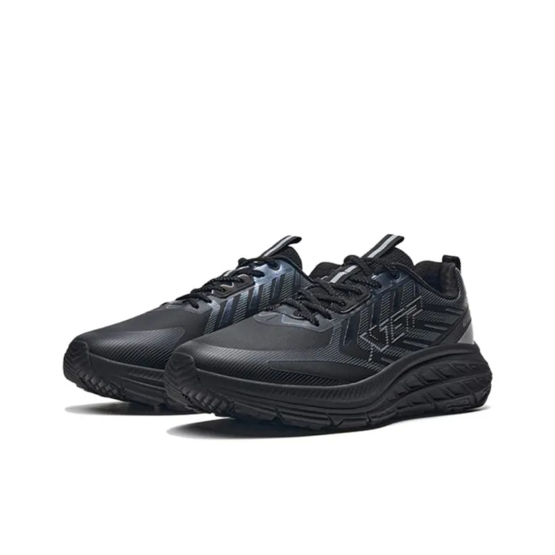 XTEP Kun Wu 2.0 Anti Slip Wear Resistant Low Top Sprint Running Shoes Men's Black Gray Blue-1