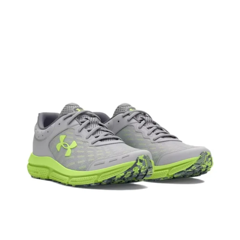 Under Armour Charged Assert 10 Anti Slip Wear Resistant Low Top Running Shoes Women's Gray Green-2