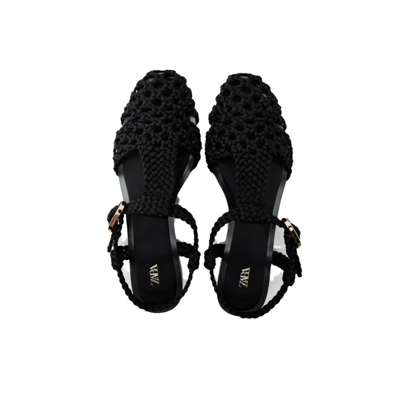 ZARA Roman Sandals Women's Black-3