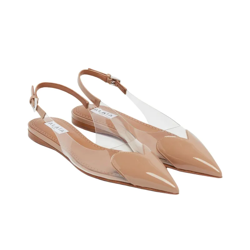 Alaia Le Coeur Casual Single Shoes Women's Ecru-2