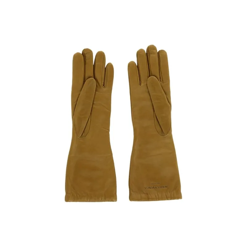 Bottega Veneta Lambskin Gloves Women's Brown-1