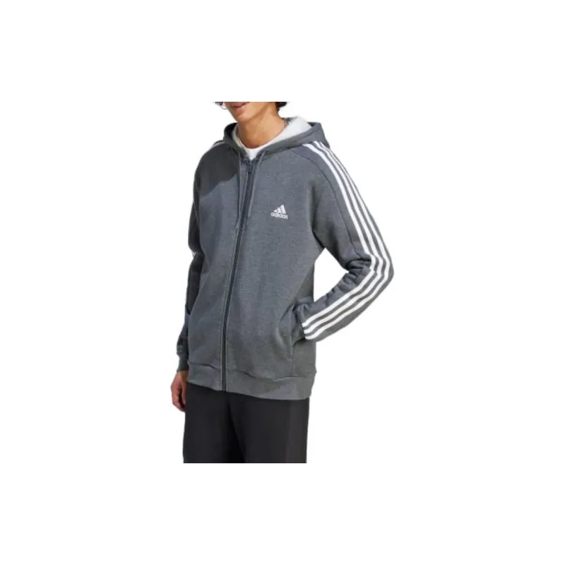 Adidas Essentials Fleece 3 Stripes Full Zip Hoodie-1