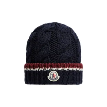 Moncler Logo patch Beanie Hat