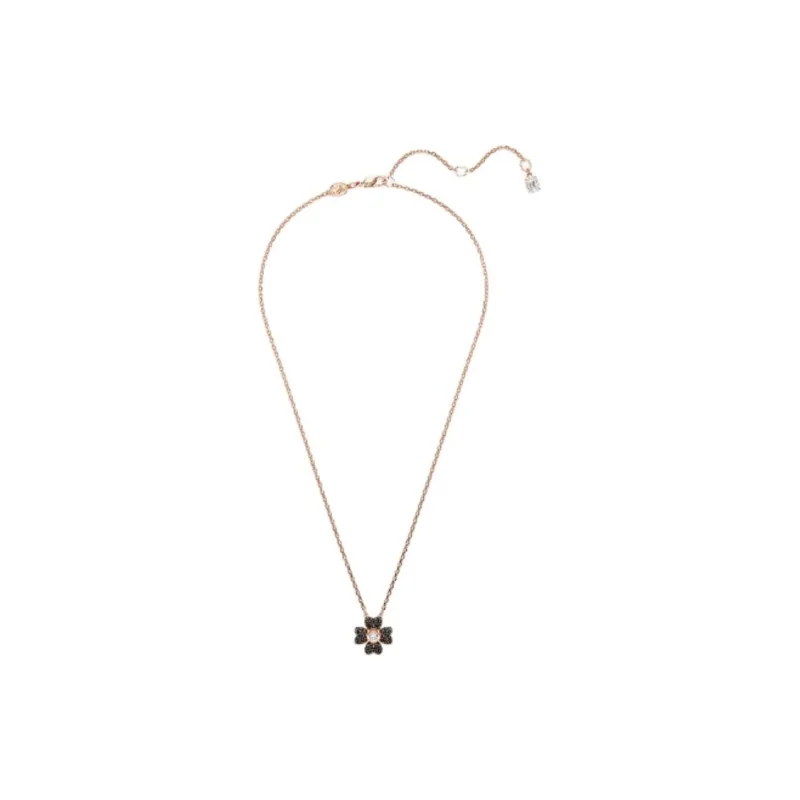 Swarovski Rose Gold Tone Plated Necklaces Women's Black-1