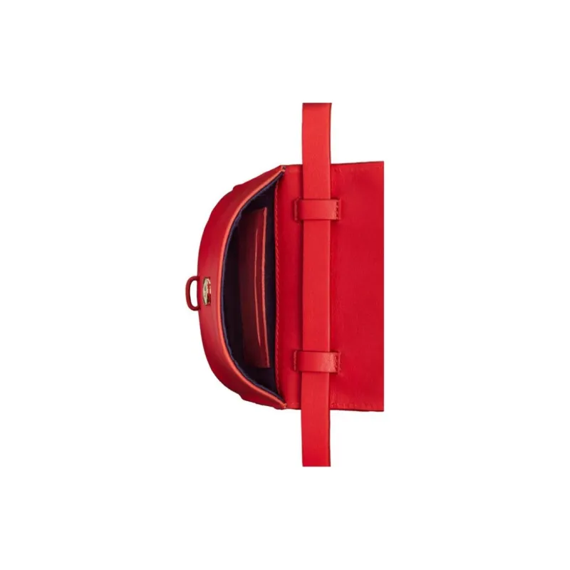 INES DE LA FRESSANGE Cow Leather Crossbody Bag With Cell Phone Pouch Women's Red-3
