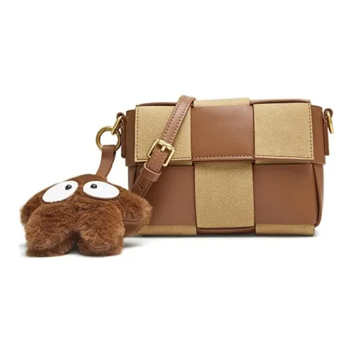 BASTO PU Leather Small Square Bag Shoulder Bag Women's Brown/Gray Green