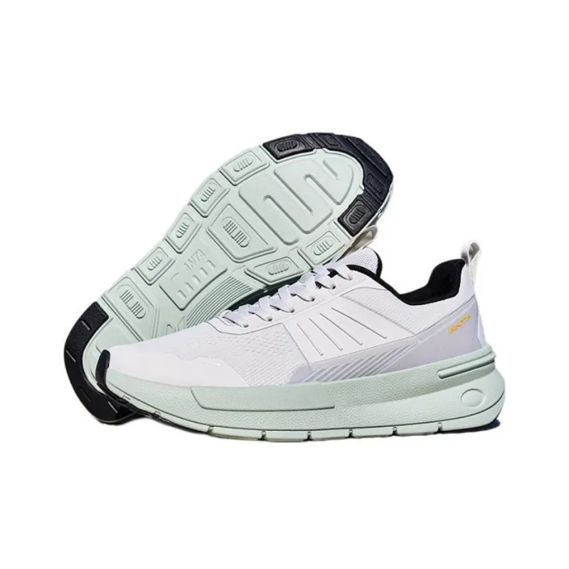 Anta Anti Slip Wear Resistant Low Top Casual Running Shoes Men's Gray-3