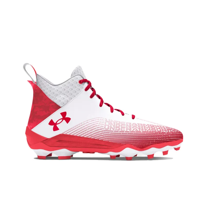 Under Armour Hammer 2 Anti Slip Wear Resistant Soccer Shoes Men's White Red-1