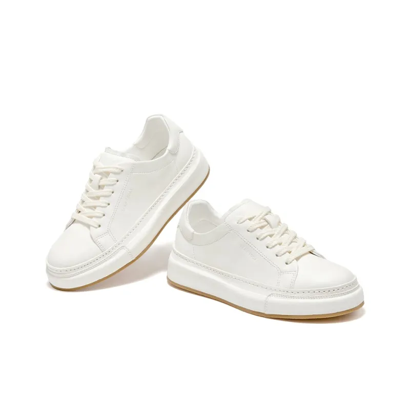 Beau Today Low Top Skateboard Shoes Women's White-1