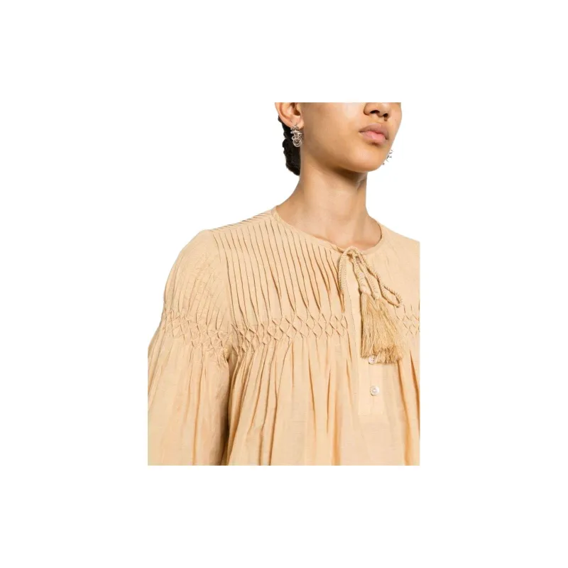ISABEL MARANT ETOILE Axeliana Pintuck-detail Blouse-2