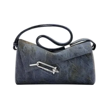 TAD FAB Fabric Crossbody Bags Shoulder Bags Medium Size Unisex Rusty Denim