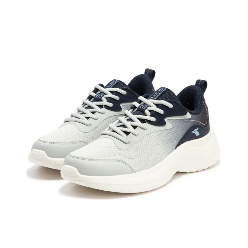 361° Cushioning Wear Resistant Low Top Casual Running Shoes Men's Gray Blue-3