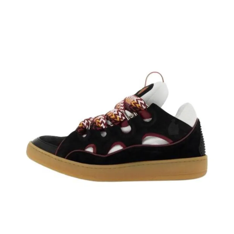 Lanvin Curb Low Top Skateboard Shoes Men's Black-0