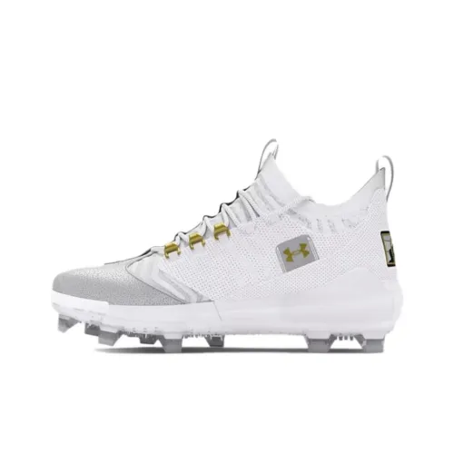 Under Armour Training Shoes Men Mid-Top White/Metallic Gold