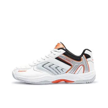 Kawasaki Cushioning, Wear Resistant Low Top Badminton Shoes Unisex White Orange