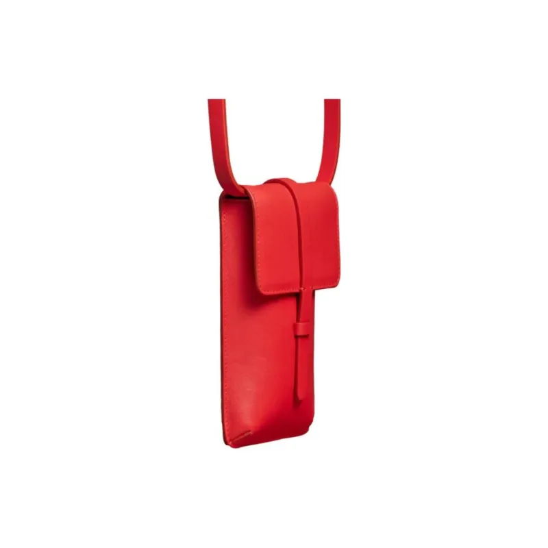 INES DE LA FRESSANGE Cow Leather Crossbody Bag With Cell Phone Pouch Women's Red-1
