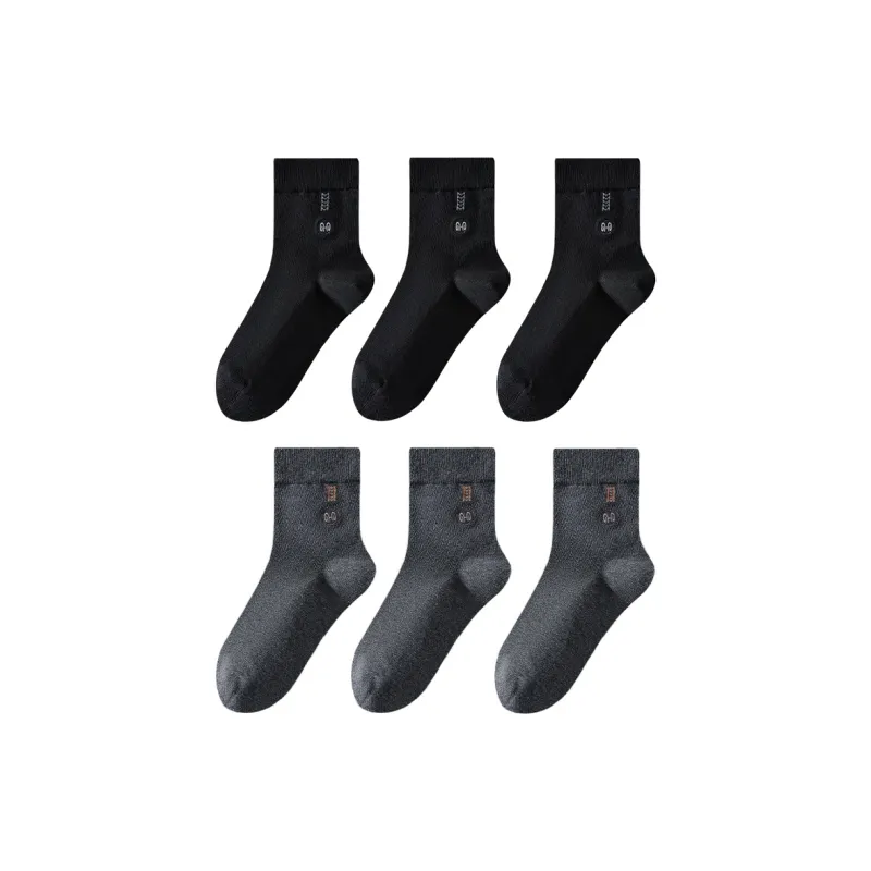 H YXIANG Mid Calf Socks Men's 6 Pack-9