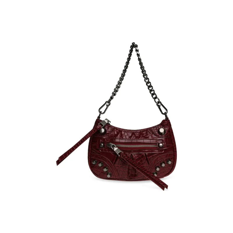 STEVE MADDEN Synthetic Fiber Portable Crossbody Bag Shoulder Bag Regular Women's Burgundy-0
