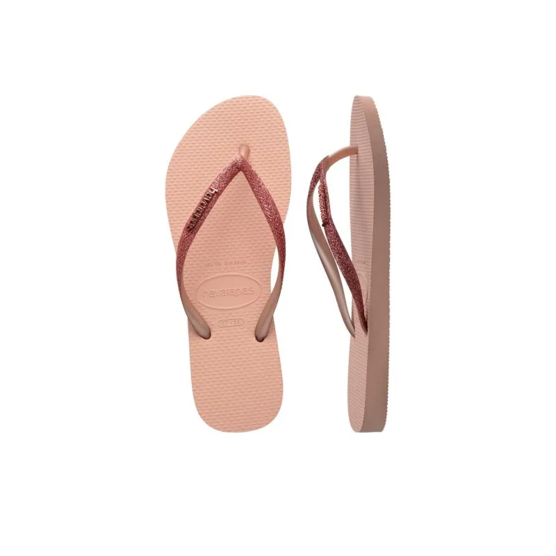 Havaianas Rubber Sole Slip Resistant Flip Flops Women's Pink-5