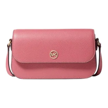 MICHAEL KORS Jet Set Travel Litchi Grain Leather Shoulder Bag, Crossbody Bag Small Size Women's Light Berry Sorbet