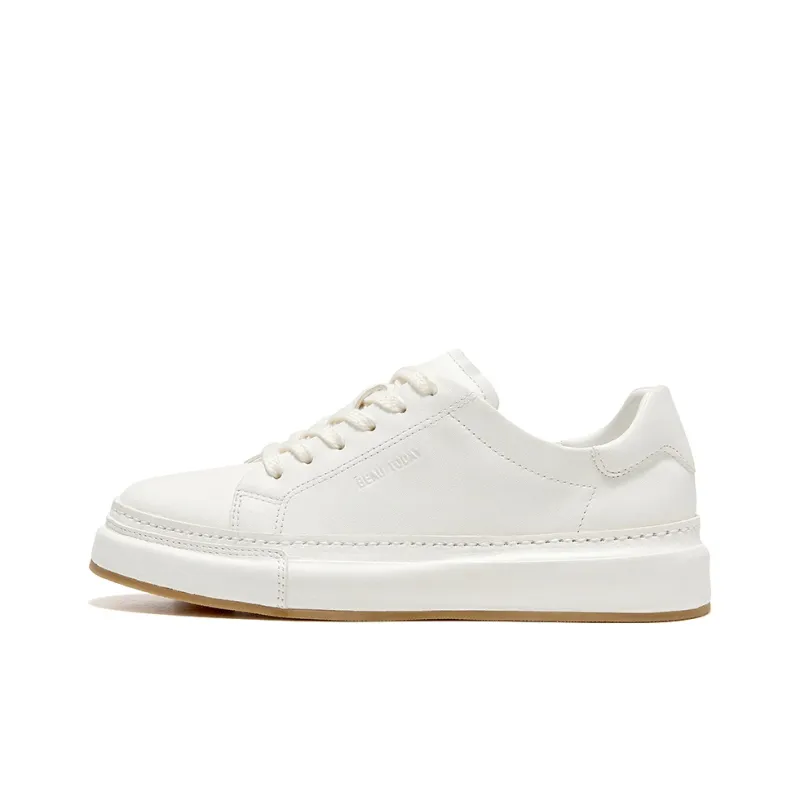 Beau Today Low Top Skateboard Shoes Women's White-0